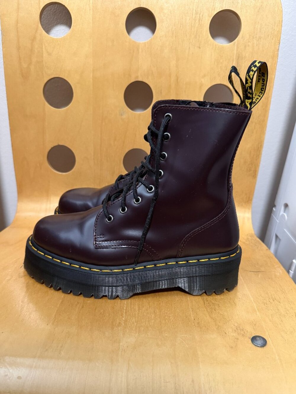 Dr. Martens Jadon Boots Burgundy Leather